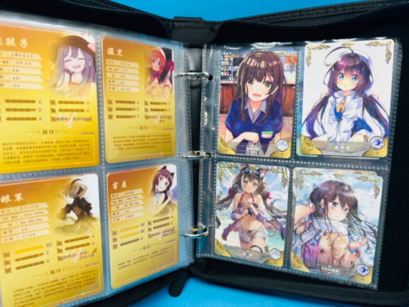 Photo 9 of 987385…60 Asian anime cards in binder-some holo