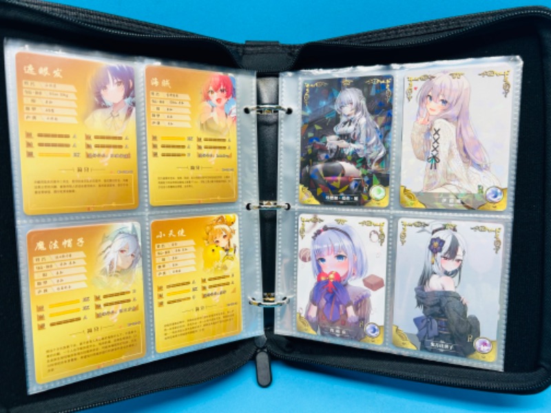 Photo 4 of 987385…60 Asian anime cards in binder-some holo