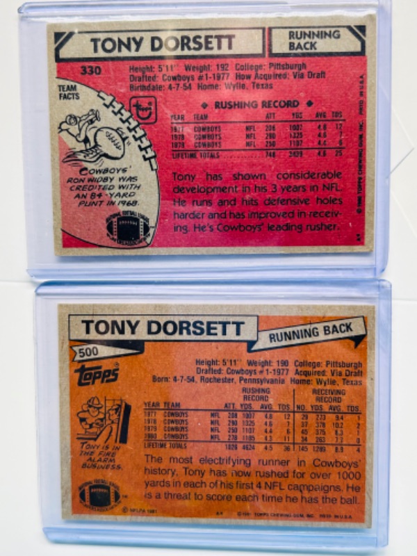 Photo 2 of 987386…2 Tony Dorset trading cards in hard plastic sleeves 