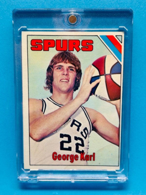 Photo 1 of 987390…topps 1975 George Karl card 303  in hard plastic case