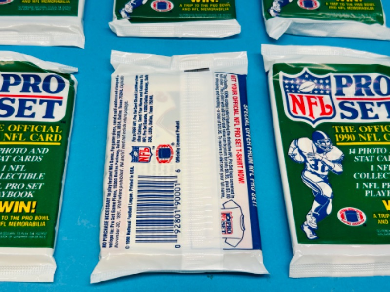 Photo 2 of 987402…8 sealed NFL Pro Set football card packs