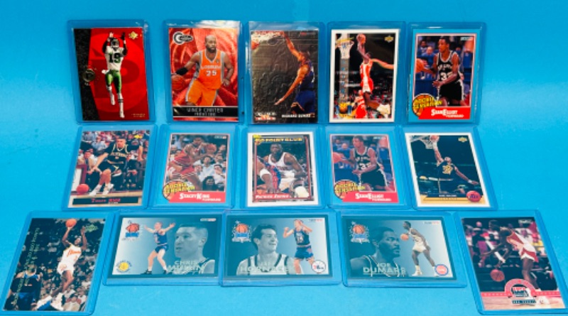 Photo 1 of 987403…15 sports trading cards in hard plastic sleeves 