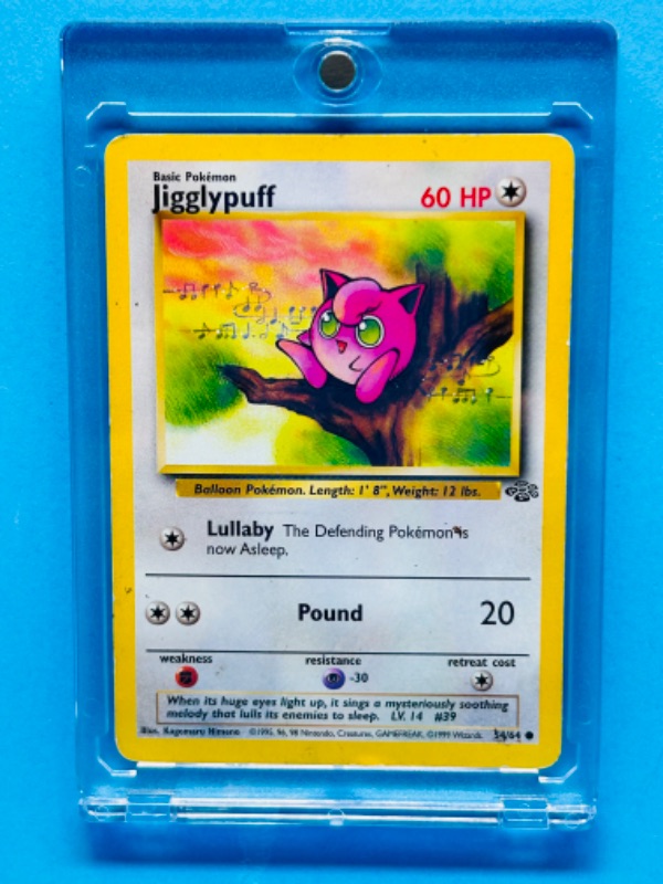 Photo 1 of 987438…Pokémon Jigglypuff card 54/64  in hard plastic cases 