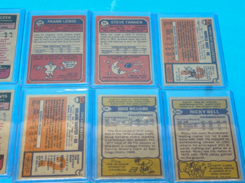 Photo 3 of 987443…football Rookie cards from the 1970’s in hard plastic sleeves 