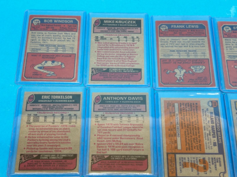 Photo 2 of 987443…football Rookie cards from the 1970’s in hard plastic sleeves 