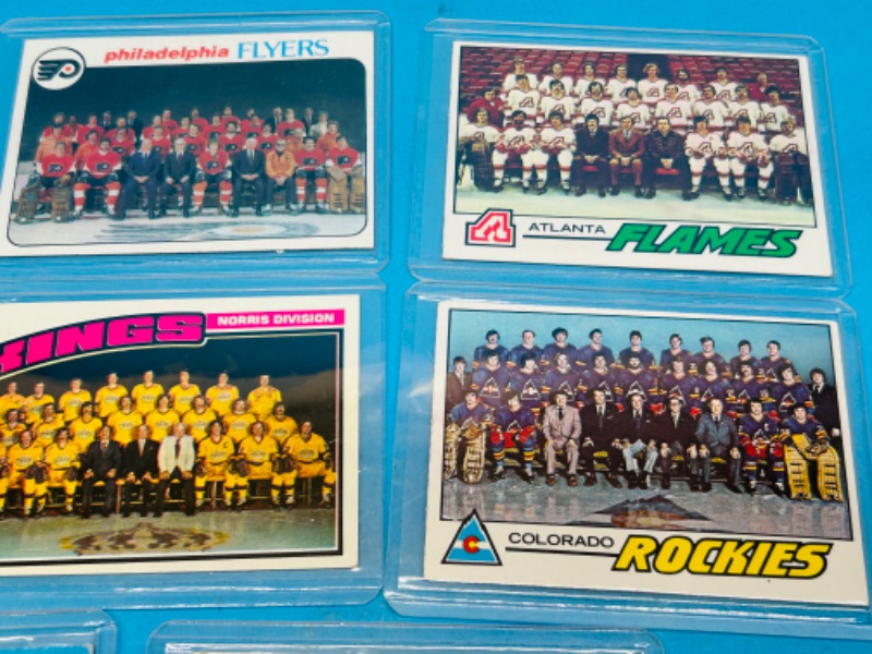 Photo 4 of 987445…8 vintage hockey team cards from the 1970’s in hard plastic sleeves 