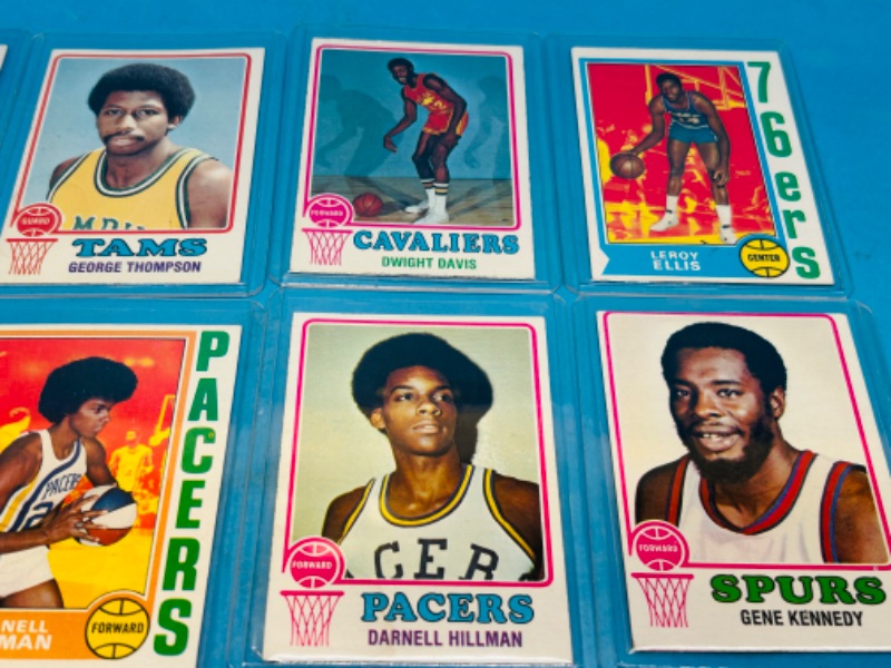 Photo 2 of 987449…10 vintage basketball cards from the 1960’s and 1970’s  in hard plastic sleeves 