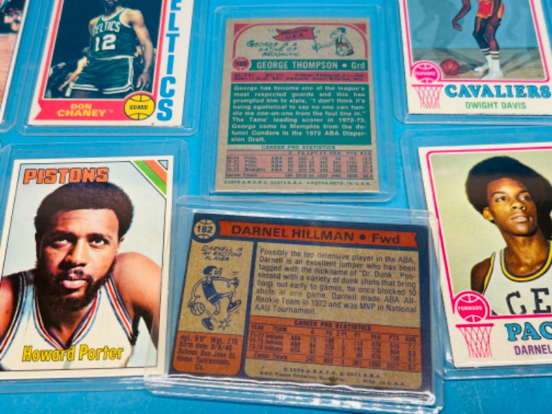 Photo 3 of 987449…10 vintage basketball cards from the 1960’s and 1970’s  in hard plastic sleeves 