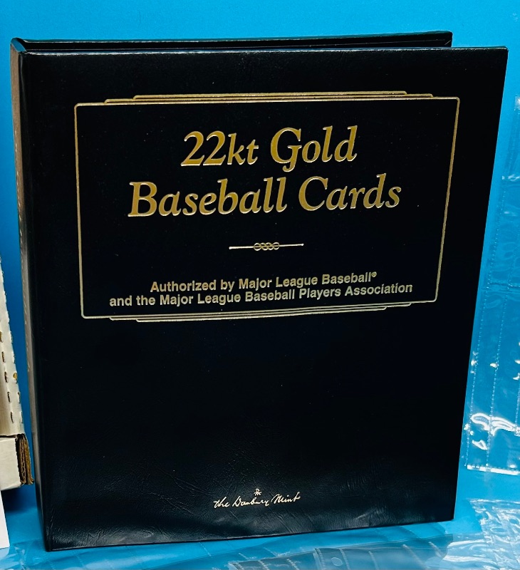 Photo 1 of 987451…new EMPTY danbury mint 22 kt gold baseball card binder set in box