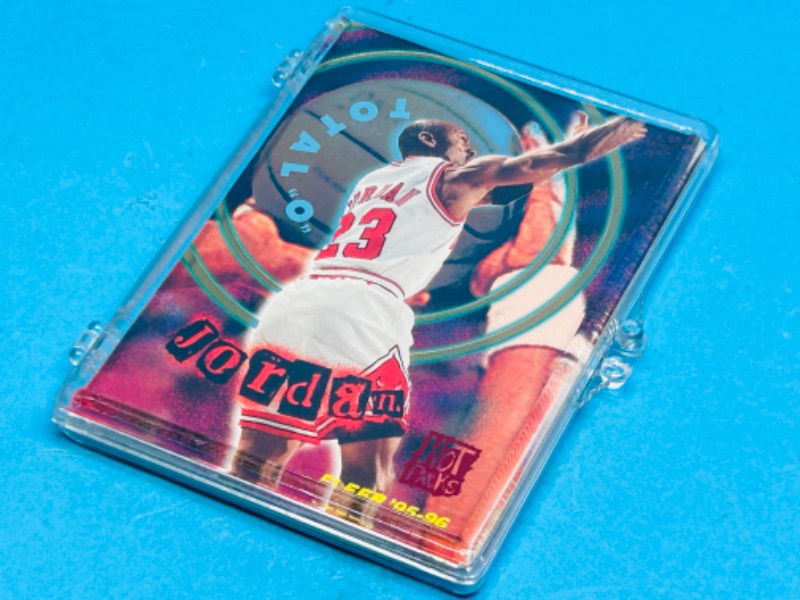 Photo 1 of 987467…Michael Jordan card 2- complete 1-10 set Total O hot packs basketball card set in case