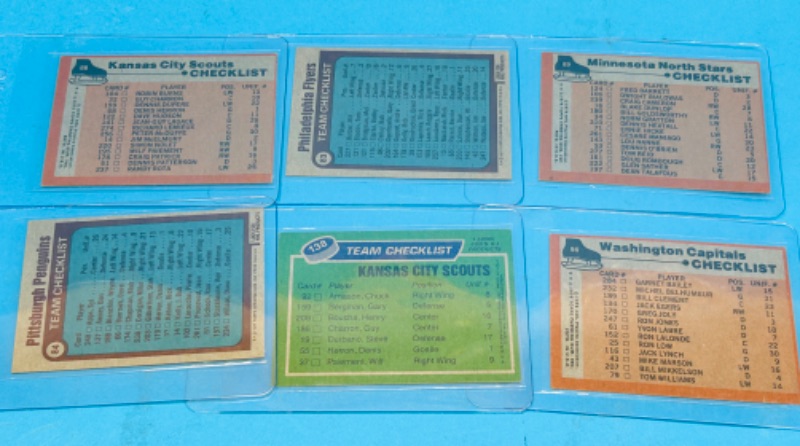 Photo 2 of 987469…vintage hockey team cards from the 1970’s in plastic sleeves 