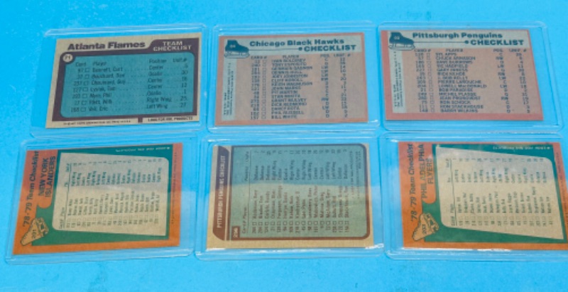 Photo 2 of 987470…6 vintage hockey team cards from the 1970’s in hard plastic sleeves 