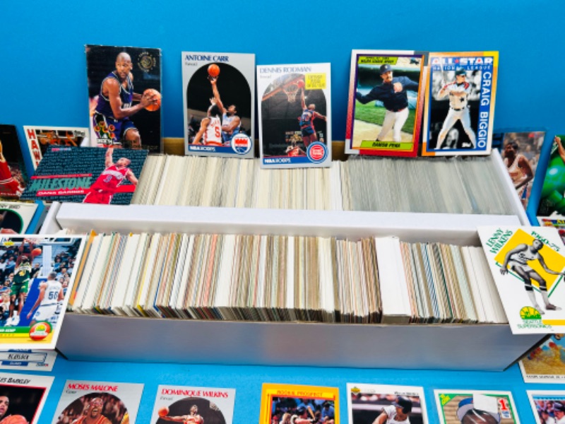 Photo 7 of 987490…1500+ mixed basketball and baseball cards in box