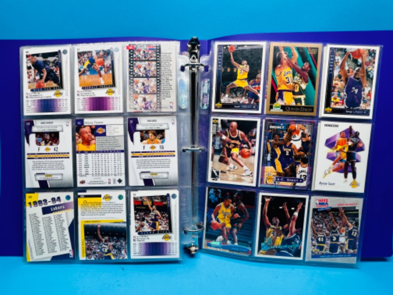 Photo 8 of 987492…81 Los Angeles Lakers trading cards in binder 