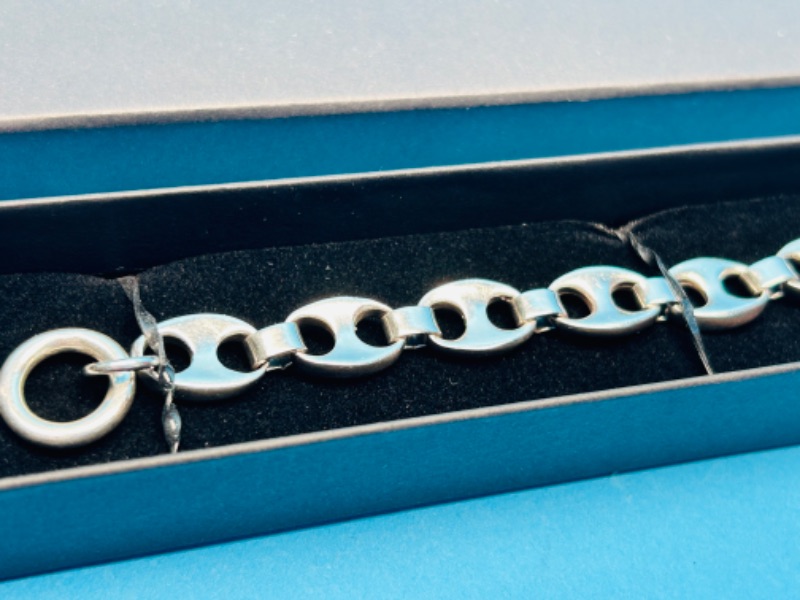 Photo 1 of 987497…sterling silver .925 men’s bracelet 8.5” in gift box -42 grams -used