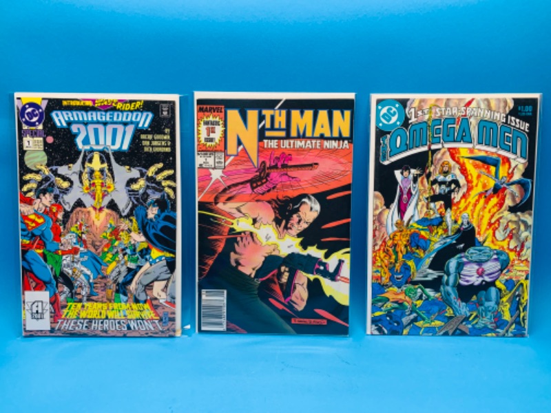 Photo 1 of 987514…3  comics all #1’s in plastic sleeves 