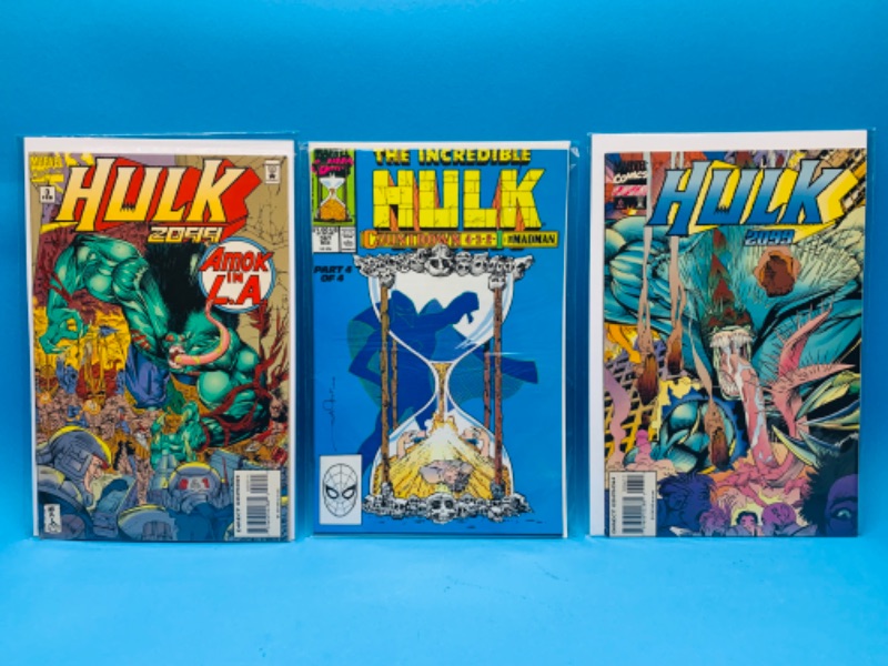 Photo 1 of 987521… 3 Hulk comics in plastic sleeves 