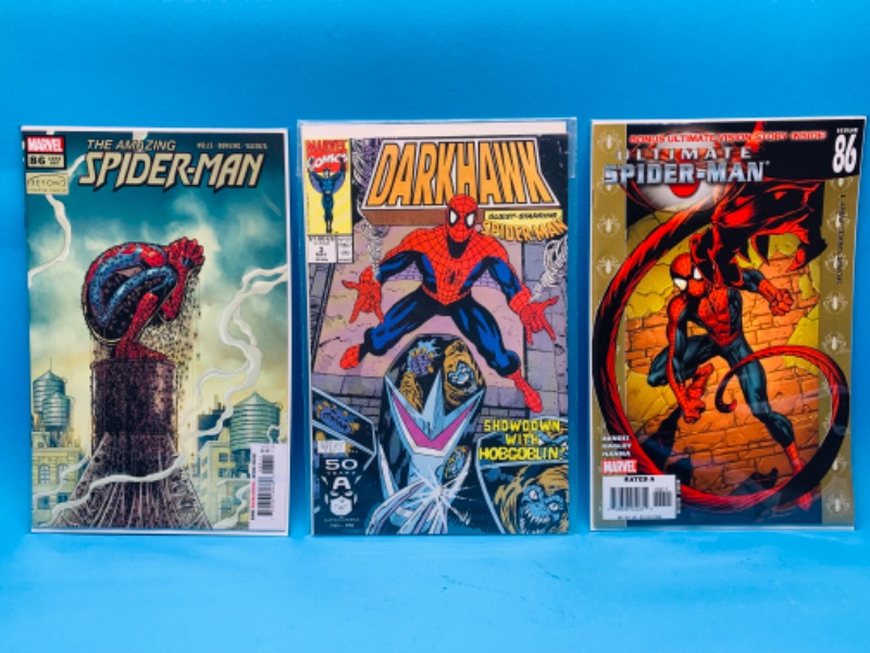 Photo 1 of 987526…3 Spider-Man comics in plastic sleeves 