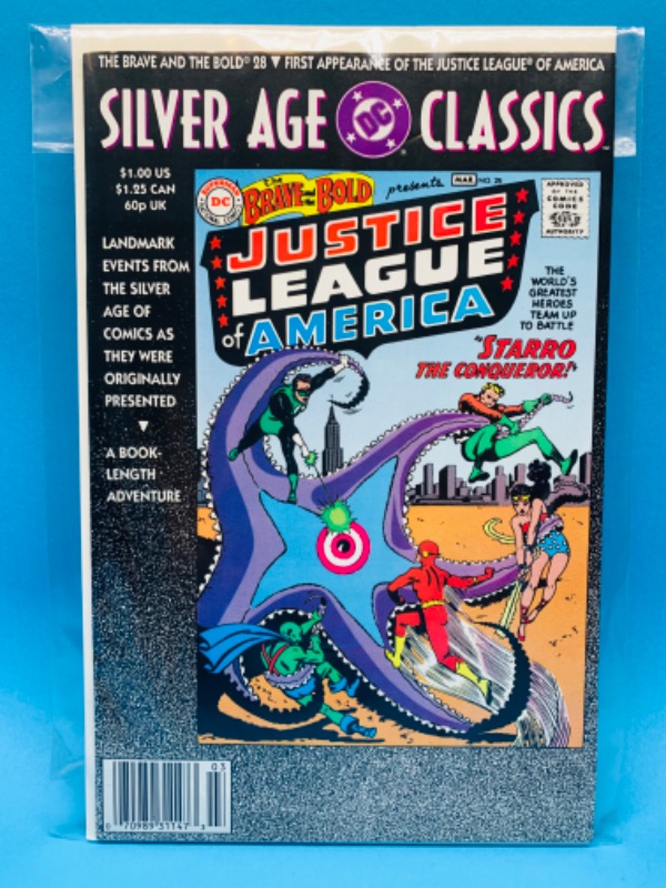 Photo 1 of 987531…silver age classics 1st appearance of justice league of America comic in plastic sleeve 