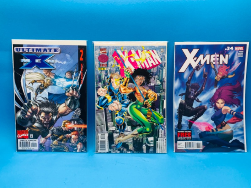 Photo 1 of 987536…3 X-men comics in plastic sleeves 