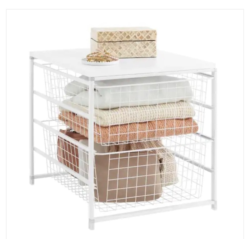 Photo 2 of 987635… Everbilt 2 drawer storage kit- 2 large wire storage baskets that can be stacked 17.7 H x 21.5 W x 17 D 