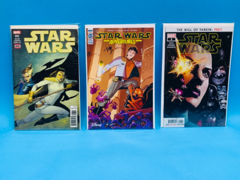 Photo 1 of 987676…. 3 Star Wars comics in plastic sleeves 