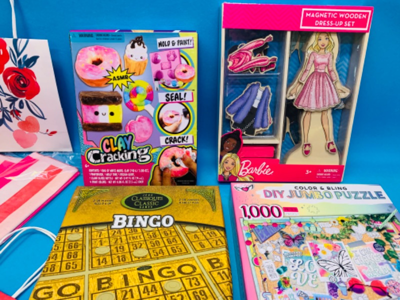 Photo 2 of 987774…Barbie wood doll set, games, crafts, puzzles and more