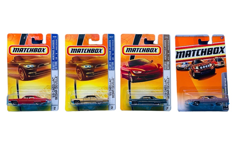 Photo 1 of 987788… 4  Matchbox die cast Cadillac Sedan Deville cars