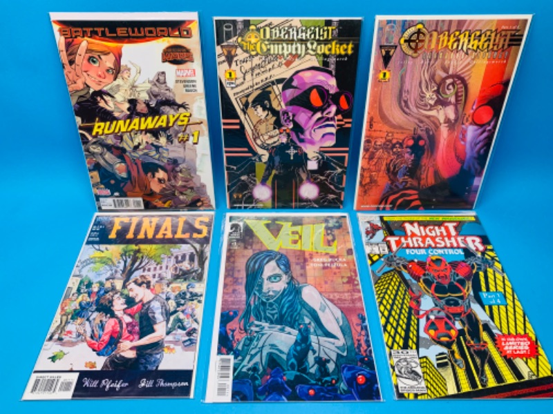 Photo 1 of 987809… 6 comics all #1’s in plastic sleeves 