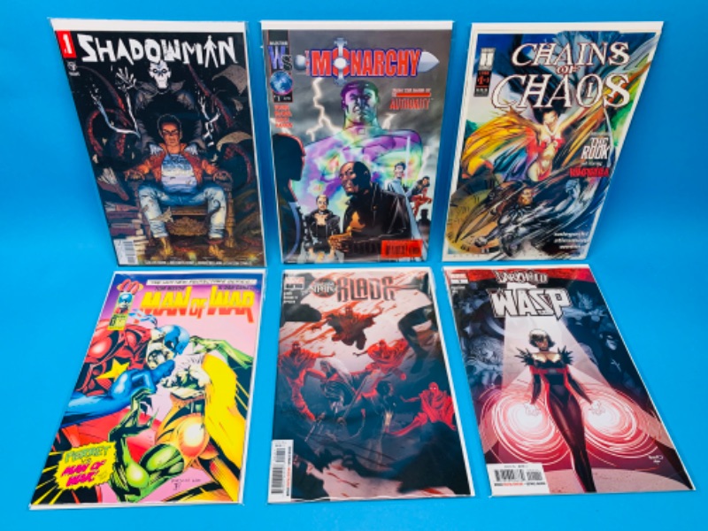Photo 1 of 987810… 6 comics all #1’s in plastic sleeves 