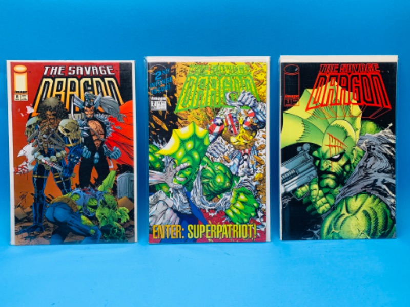 Photo 1 of 987832…3 savage dragon  comics in plastic sleeves 