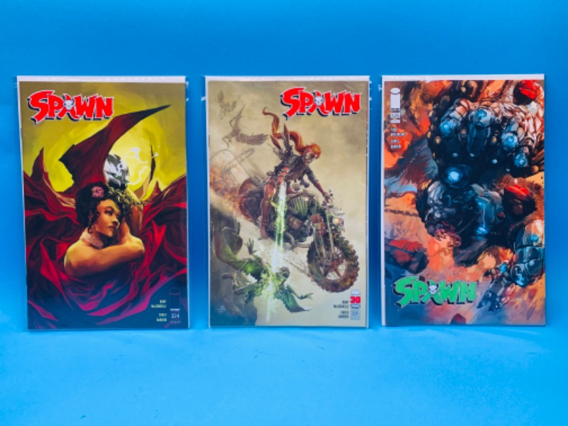 Photo 1 of 987837…3 spawn  comics in plastic sleeves 