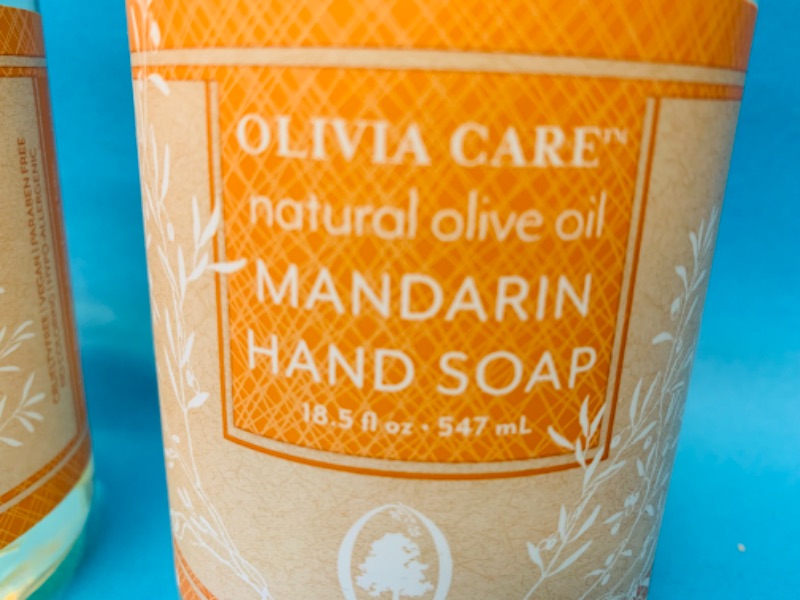 Photo 2 of 987879… 2 Olivia Care vegan olive oil mandarin hand soap 18 oz each 