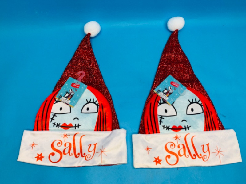 Photo 1 of 988097…2 nightmare before Christmas Santa hats