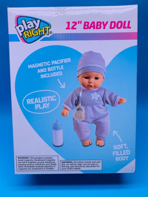 Photo 2 of 988123…play right 12” baby doll with bottle and pacifier 