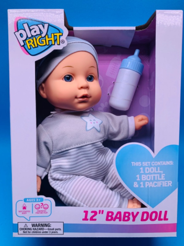 Photo 1 of 988123…play right 12” baby doll with bottle and pacifier 