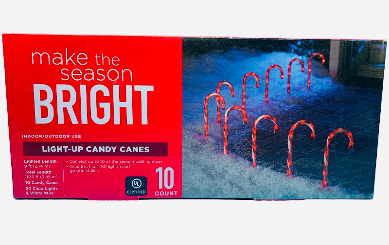 Photo 1 of 988134… 10 count light up candy canes 