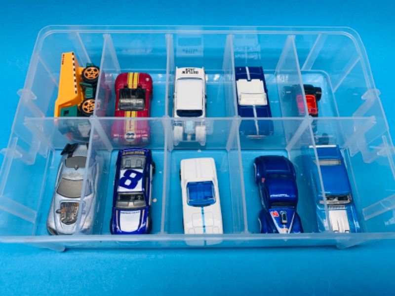 Photo 1 of 988232…10 die cast cars in case