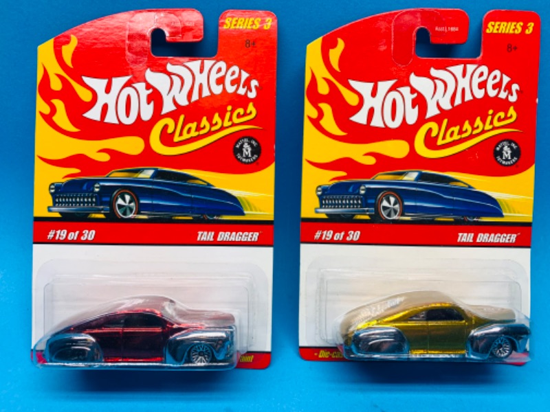 Photo 1 of 988245…2 hot wheels classics die cast tail dragged car with special paint 