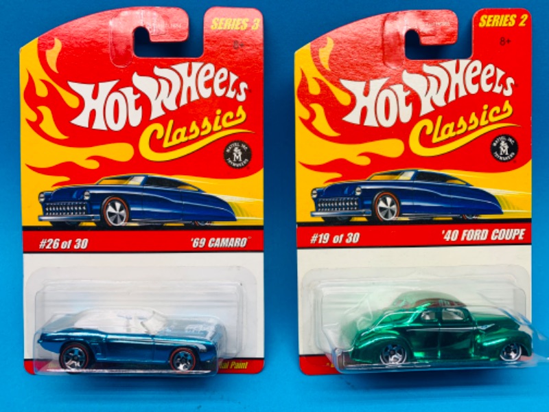 Photo 1 of 988247.., 2 hot wheels classics die cast cars with special paint -1 redline 