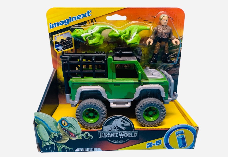 Photo 1 of 988266�…Jurassic World Imaginext 3-8 jeep and dinosaur toy