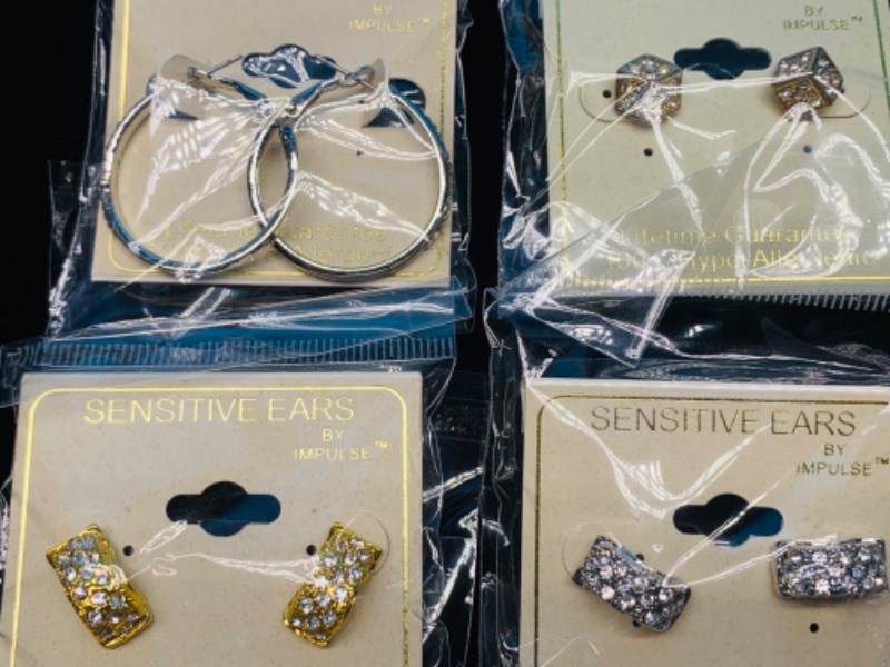 Photo 3 of 988294… 6 pairs of sensitive hypoallergenic pierced earrings 