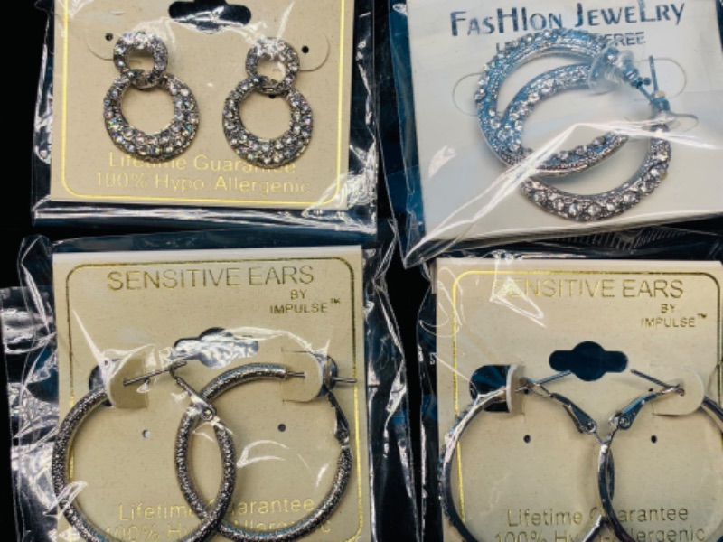 Photo 2 of 988295… 6 pairs of sensitive hypoallergenic pierced earrings 