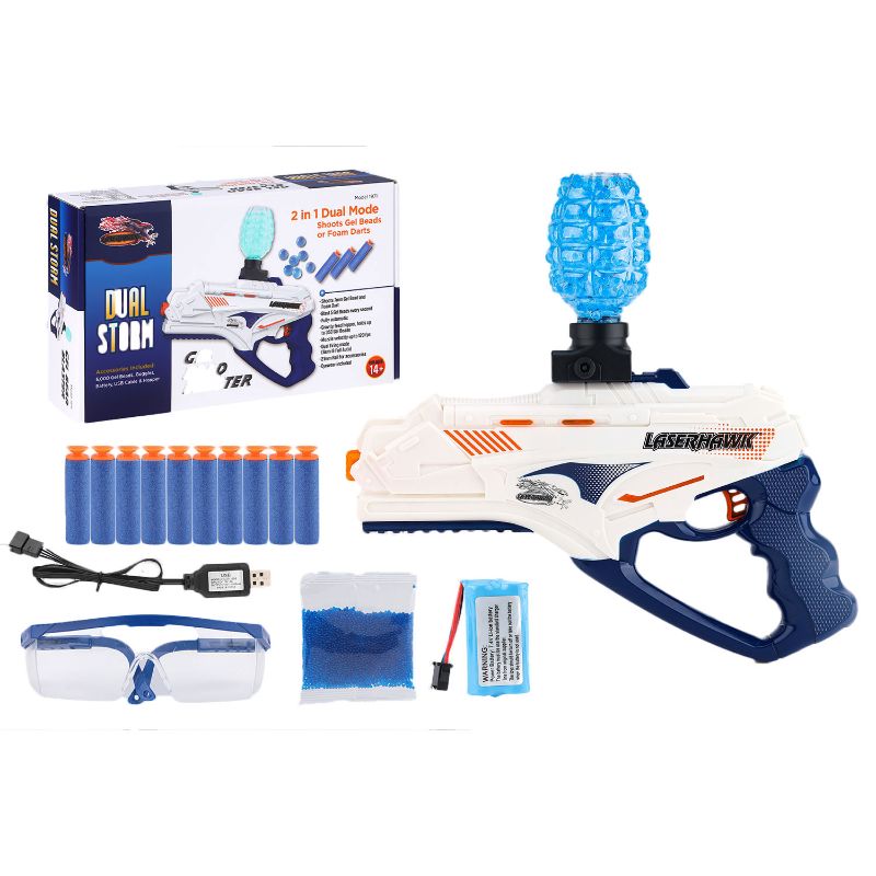Photo 1 of Laserhawk Dual Storm Gel Blaster BLUE 