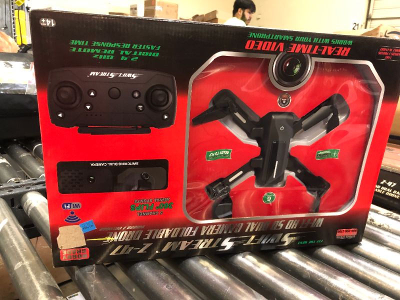 Photo 2 of **MISSING BATTERY** Swift Stream RC Z-47 Folding Dual-Camera Drone

