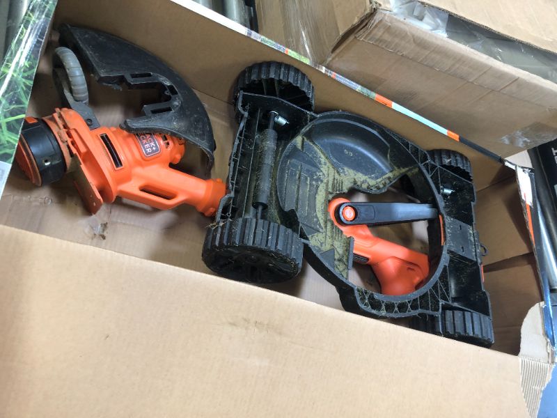 Photo 2 of BLACK+DECKER Electric Lawn Mower with Trimmer Line Cap