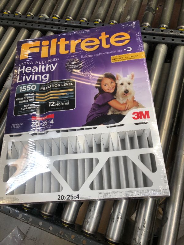Photo 2 of 3M NDP03-4S-4 Ultra Allergen Reduction Deep Pleated Air Filter, 20x25x4-In. 
