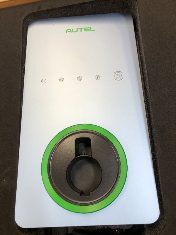 Photo 2 of Autel Home Smart Electric Vehicle (EV) Charger up to 50Amp, 240V, Indoor/Outdoor Car Charging Station with Level 2, Wi-Fi and Bluetooth Enabled EVSE, Hardwired,25-Foot Cable,Sierra Blue