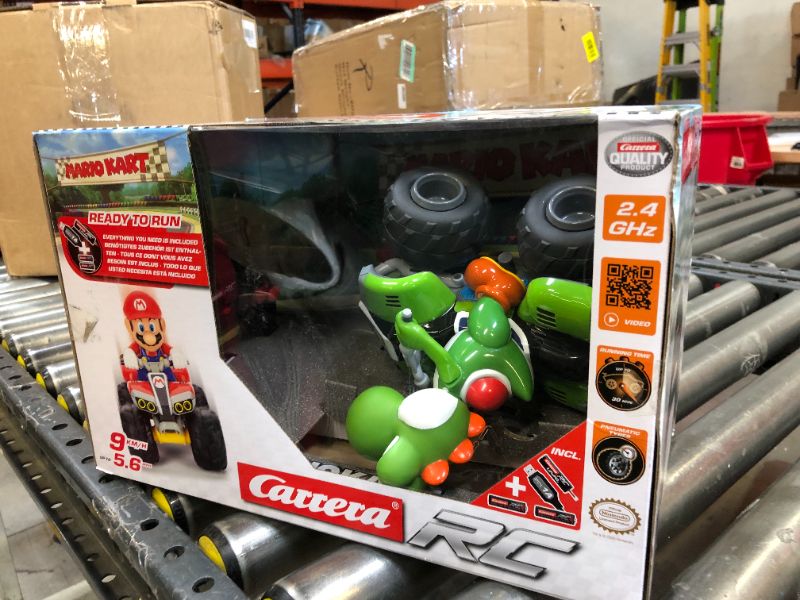 Photo 2 of Carrera RC Nintendo Mario Kart 2.4 GHz Radio Remote Control Toy Car Vehicle - Yoshi Quad Mario Kart Quad - Yoshi