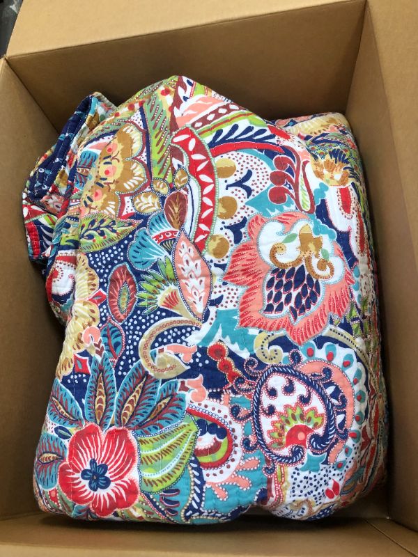 Photo 1 of 3 PC KING SIZE QUILTED SET, COLORFUL FLORAL